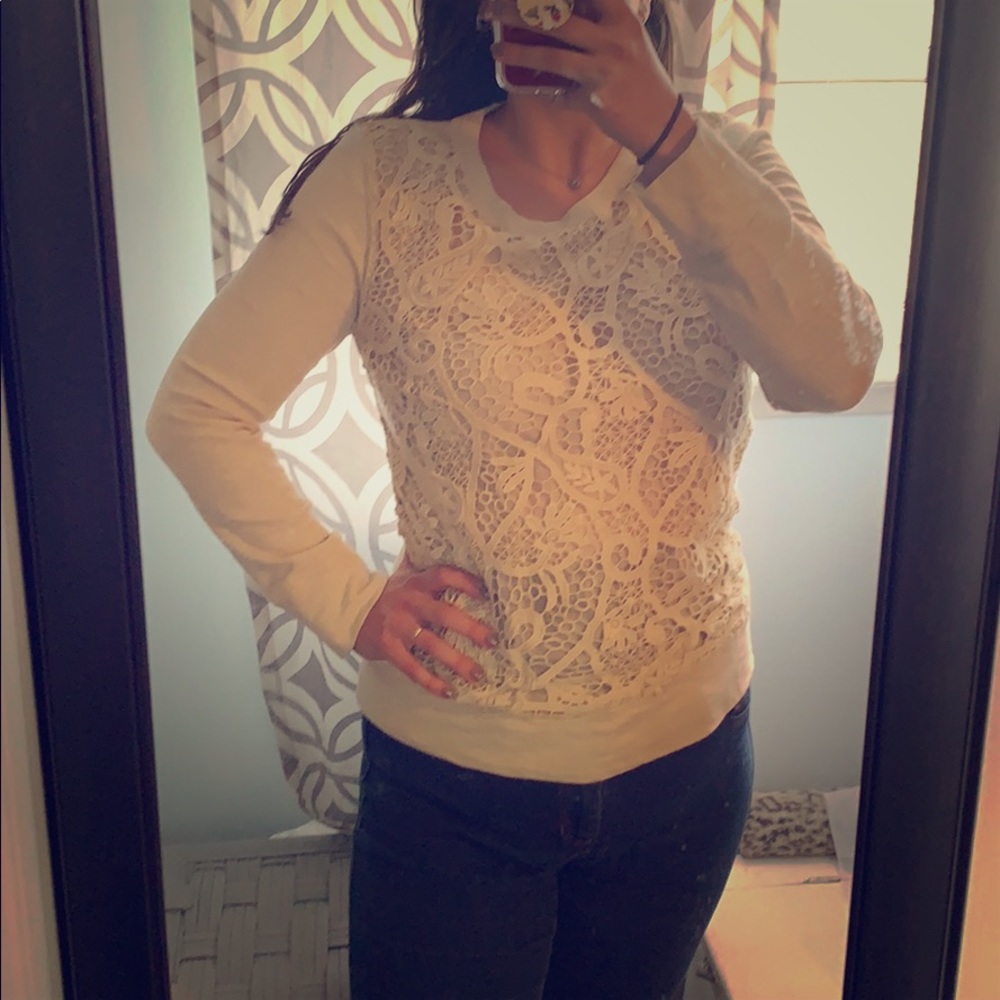 J Crew Lace Sweater